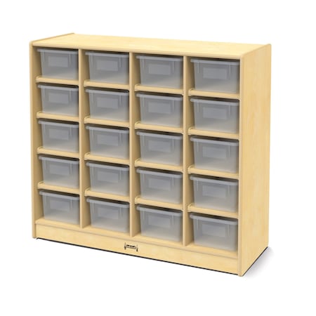 Jonti-Craft 20 Cubbie-Tray Mobile Unit, with Clear Trays 06210JC